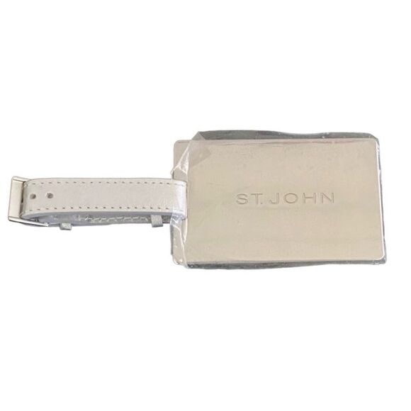 St. John Rhinestone Peridot Green Logo Luggage Tag New NWOT Travel Vacation - Picture 5 of 8